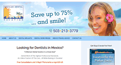Desktop Screenshot of mexicandentalvacation.com