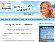 Tablet Screenshot of mexicandentalvacation.com